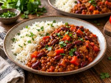 Chili sin Carne with Rice