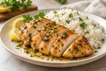 Lemon Herb Roast Chicken with Rice