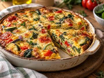 Frittata de legumes no forno