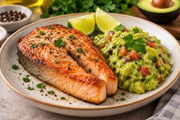 Sesame Salmon Fillets with Guacamole