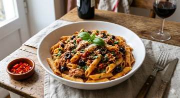 Tuna and tomato pasta