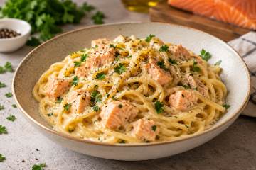 Salmon with Creamy Orzo